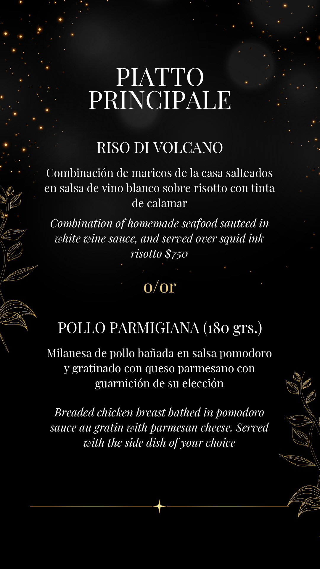 Menu Año Nuevo 2026